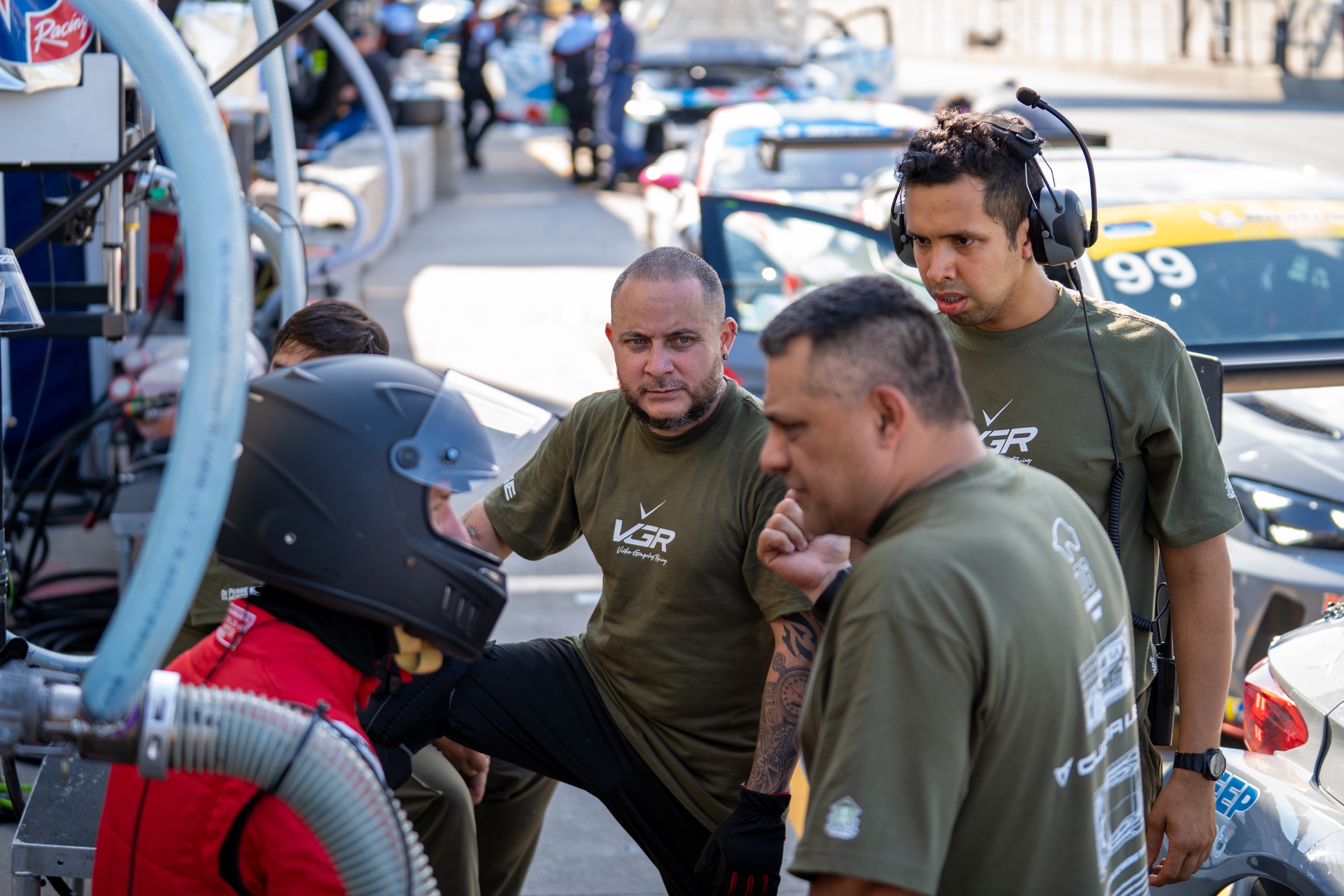 VGR team working in the paddock