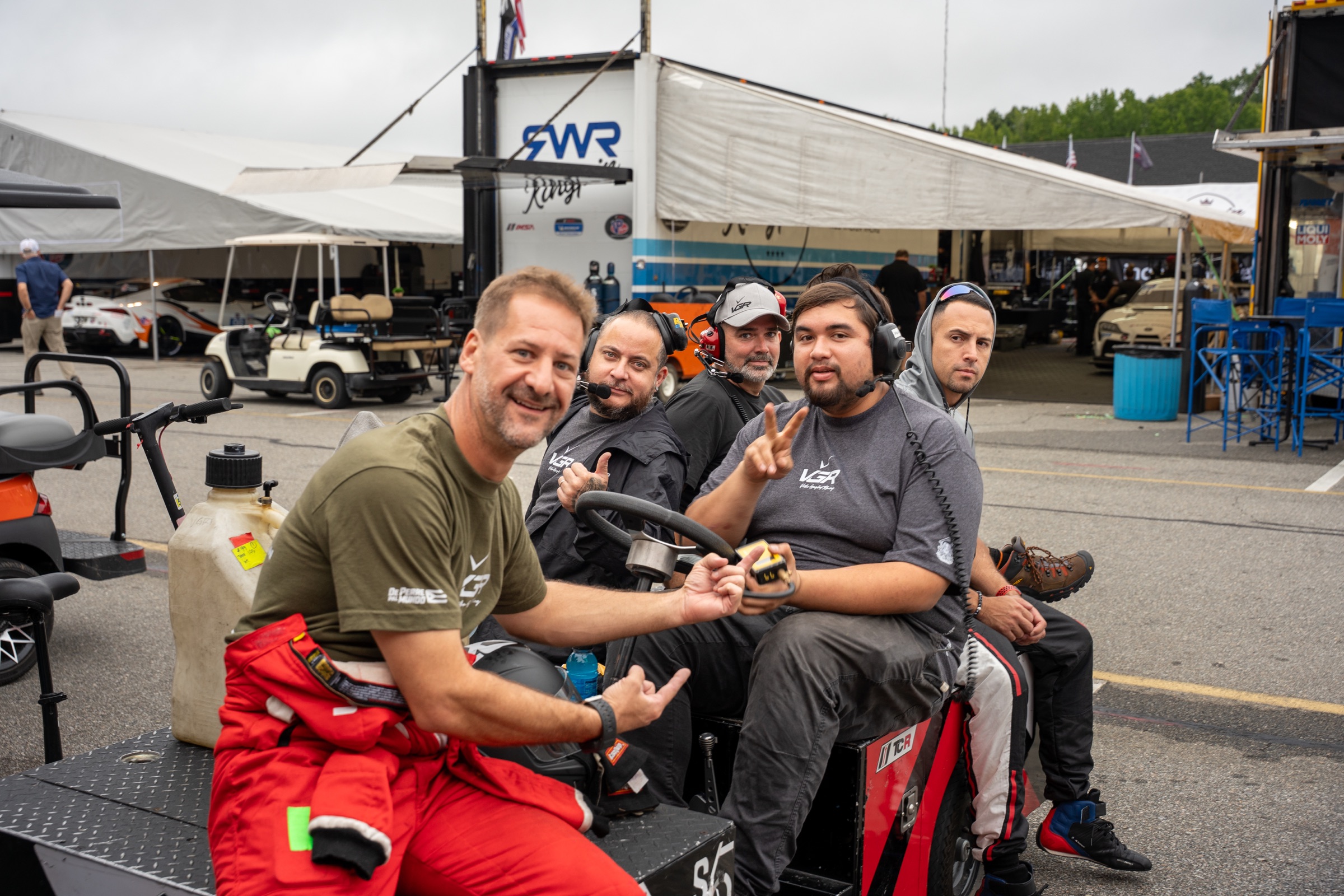 VGR crew members together during the VIR weekend